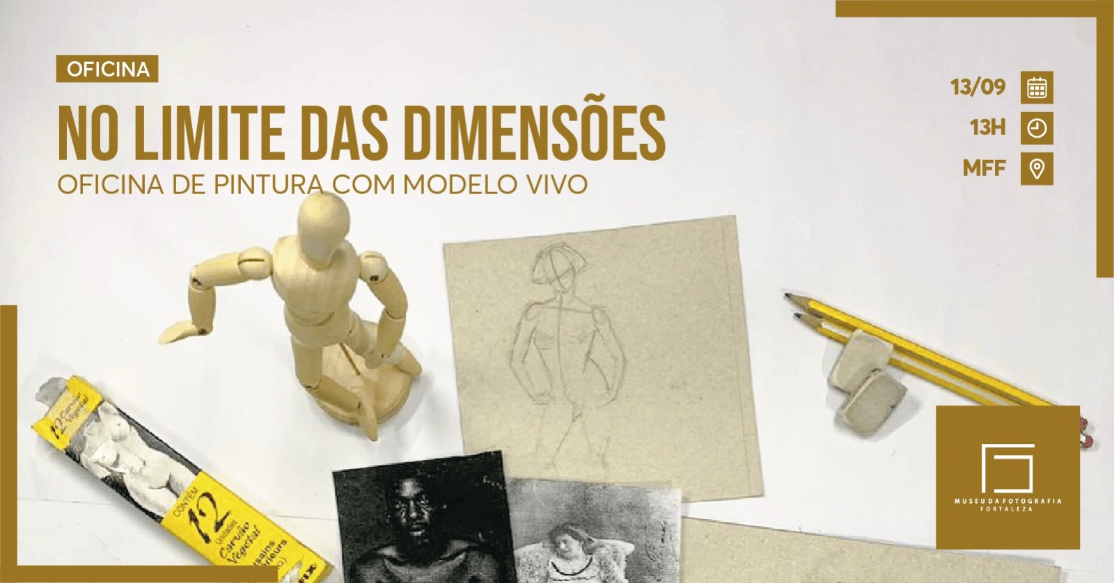No limite das dimensões: Oficina de pintura com modelo vivo