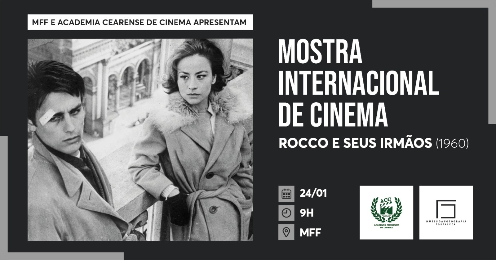 MOSTRA INTERNACIONAL DE CINEMA, NO MUSEU DA FOTOGRAFIA. FILME "Rocco e Seus Irmãos (1960)".